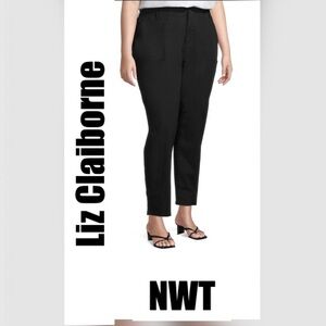 Liz Claiborne Classic Poplin Crop Black Pants